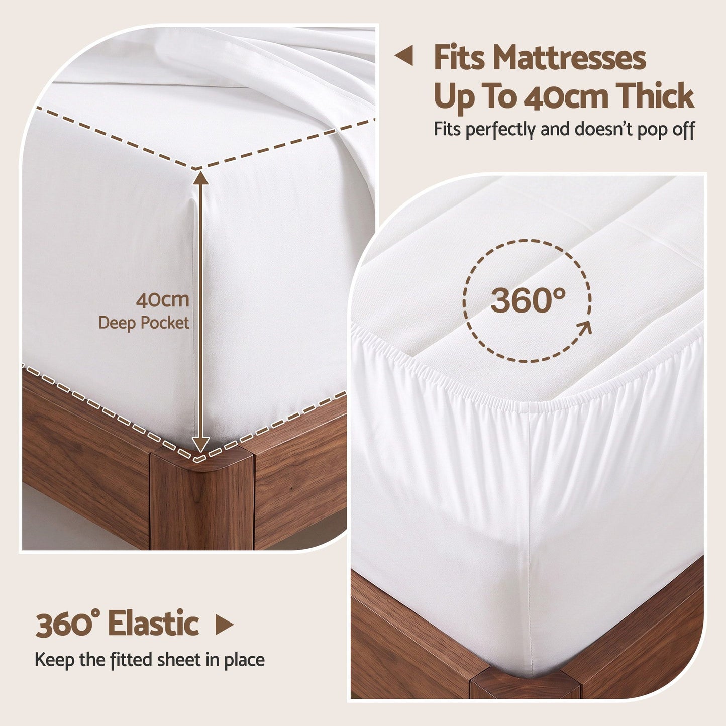 Giselle 500TC Cotton Sheet Set - King - White
