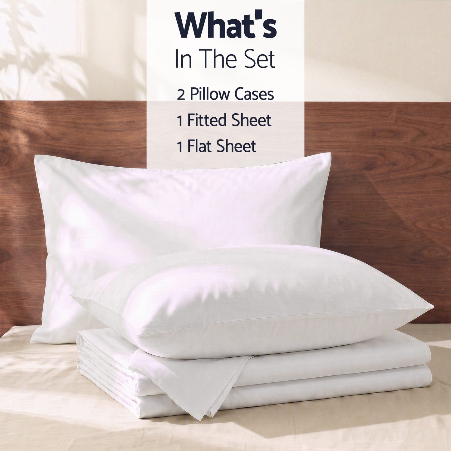 Giselle 500TC Cotton Sheet Set - King - White