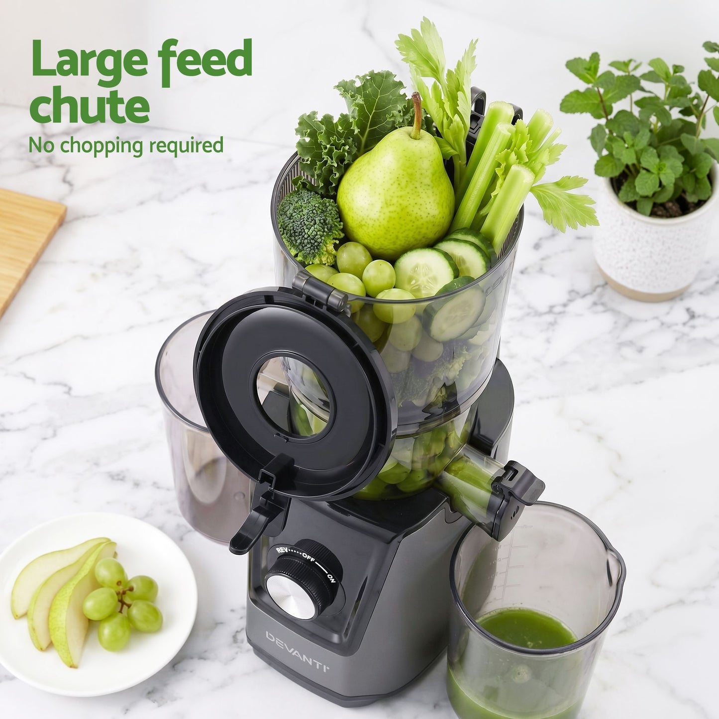 Devanti 200W Cold Press Slow Juicer