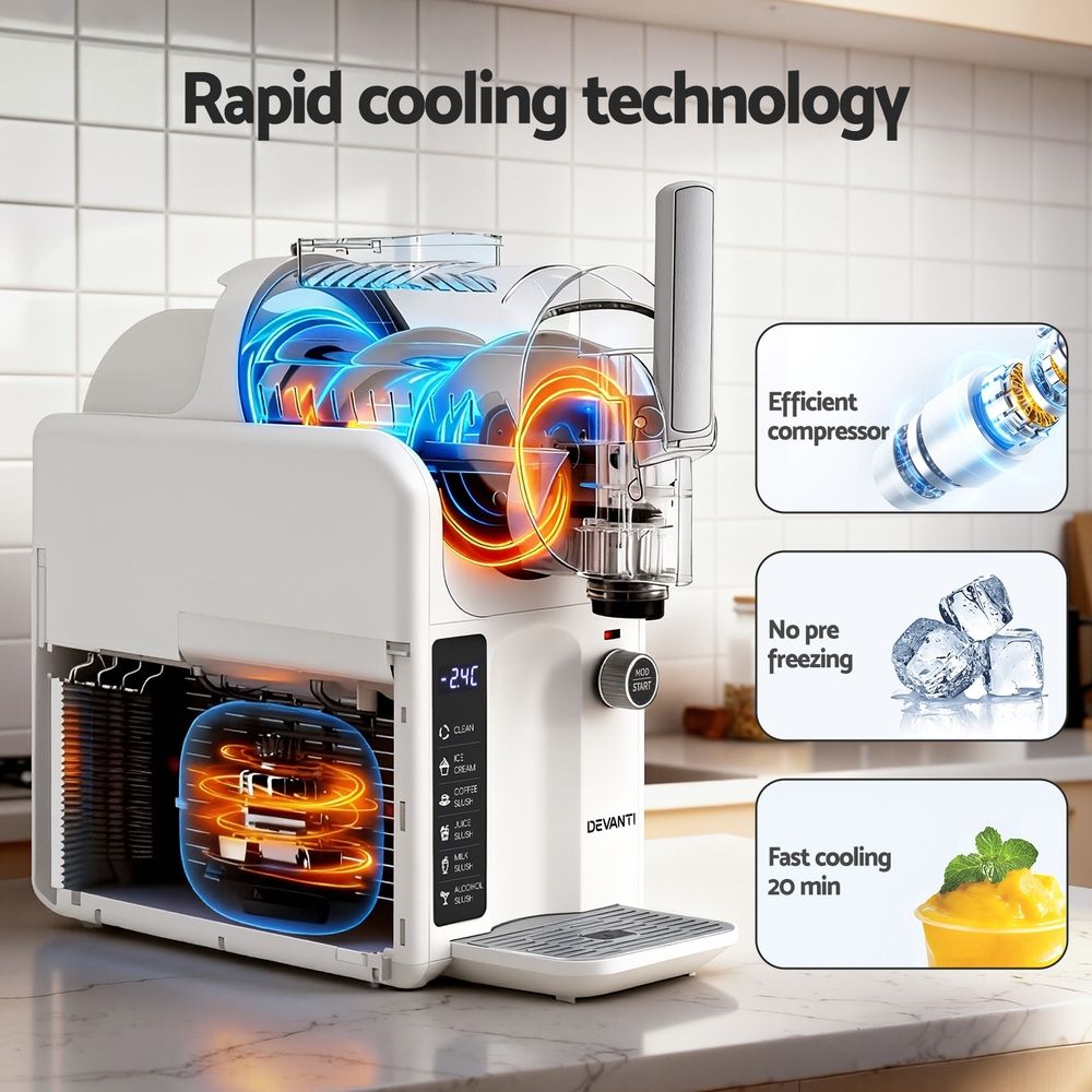 Devanti 5-in-1 Slushie & Ice Cream Maker 2L