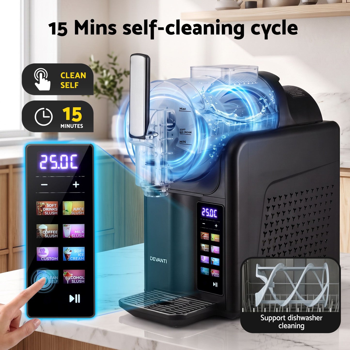 Devanti 2L Slushie Machine - Black