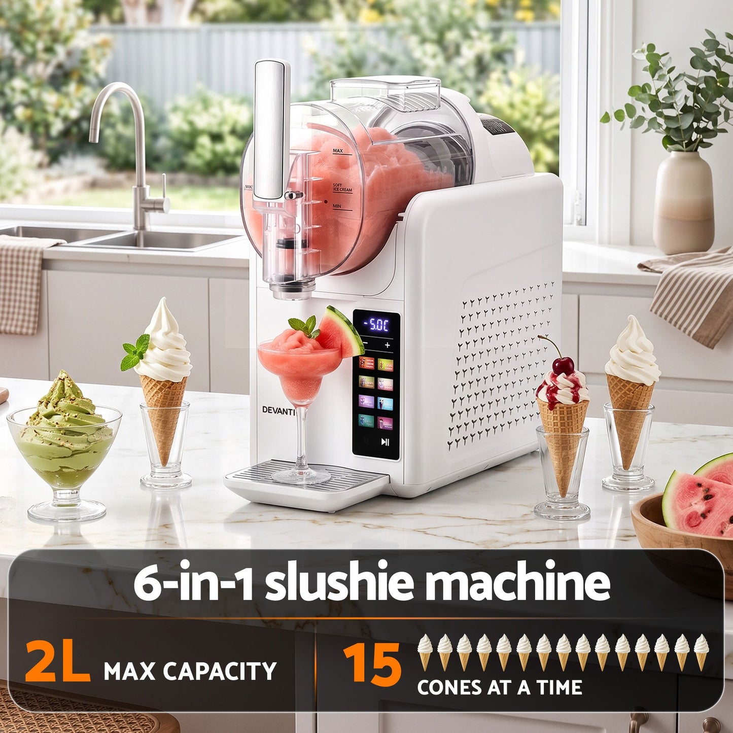 Devanti 2L Slushie Machine - White