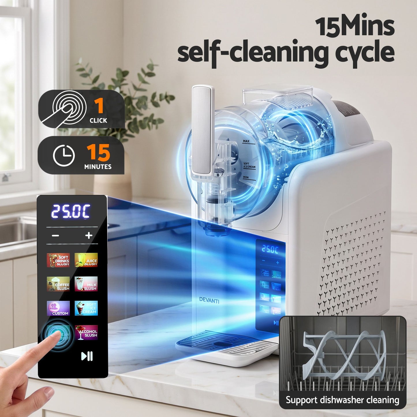 Devanti 2L Slushie Machine - White
