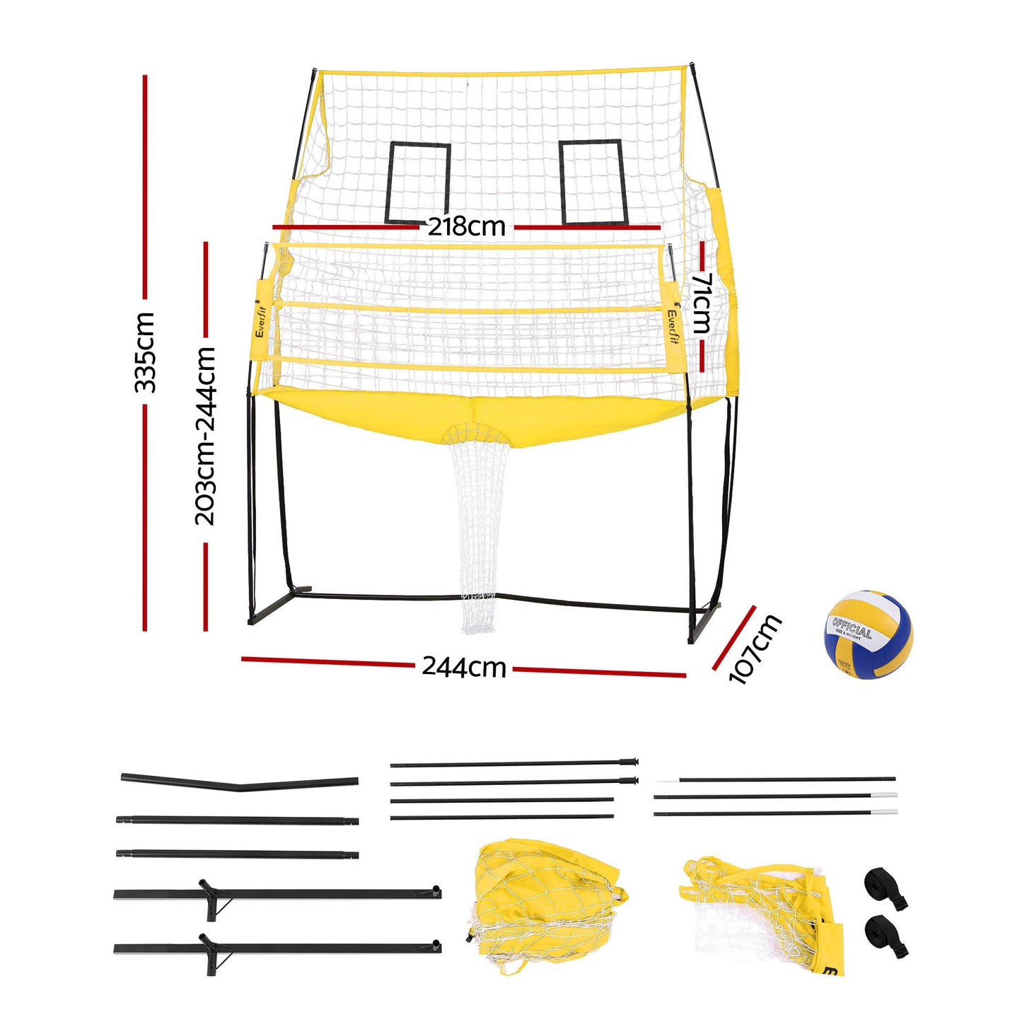 Everfit 8ft Volleyball Net Set