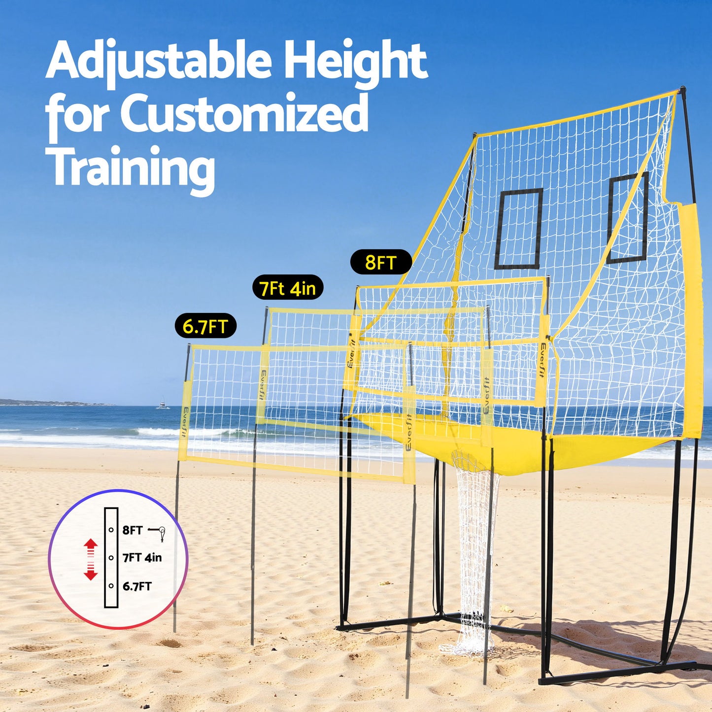 Everfit 8ft Volleyball Net Set