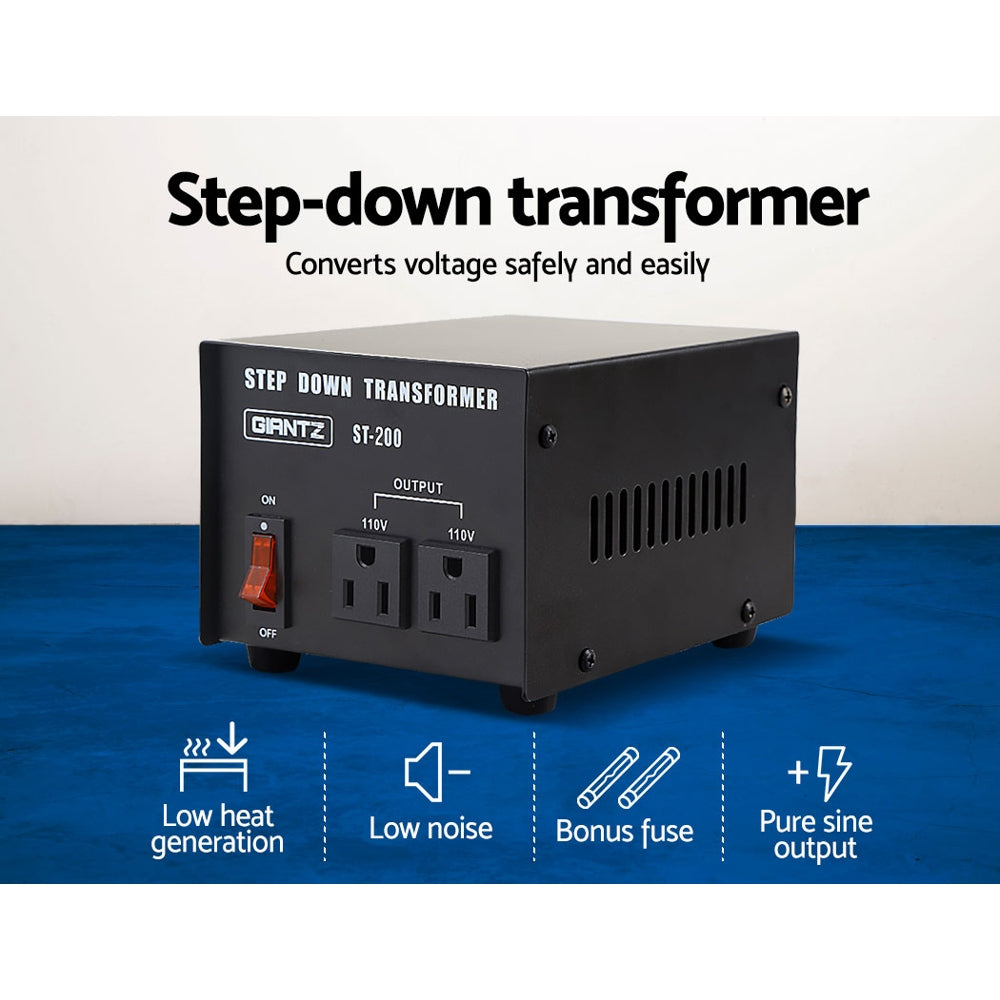 Giantz Step Down Transformer 200W - 240V to 110V