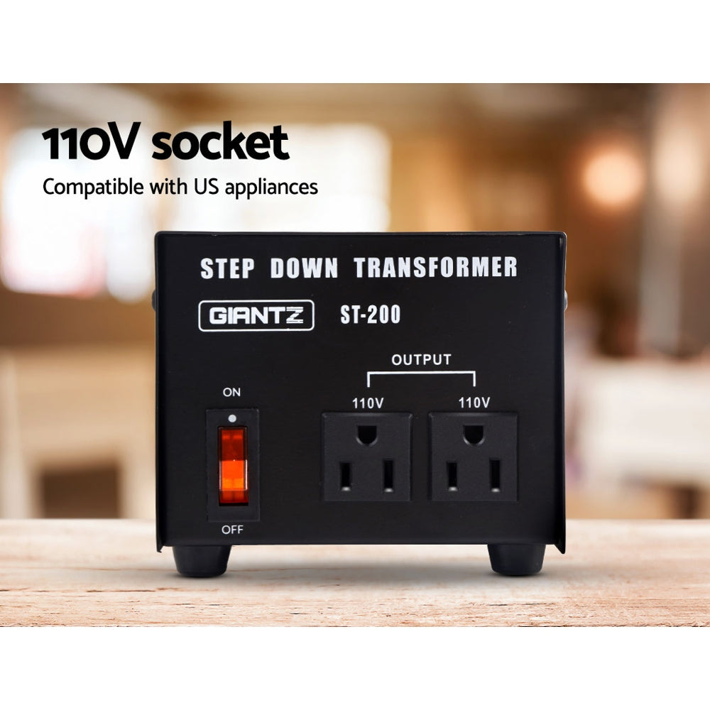 Giantz Step Down Transformer 200W - 240V to 110V