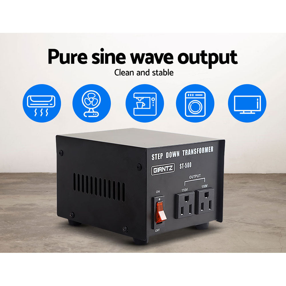 Giantz Step Down Transformer 500W to 110V - AU/US