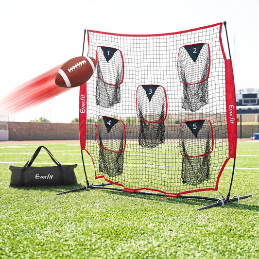 Everfit 1.8m Football Training Net 5 Target Soccer Goal Nets Rebounder