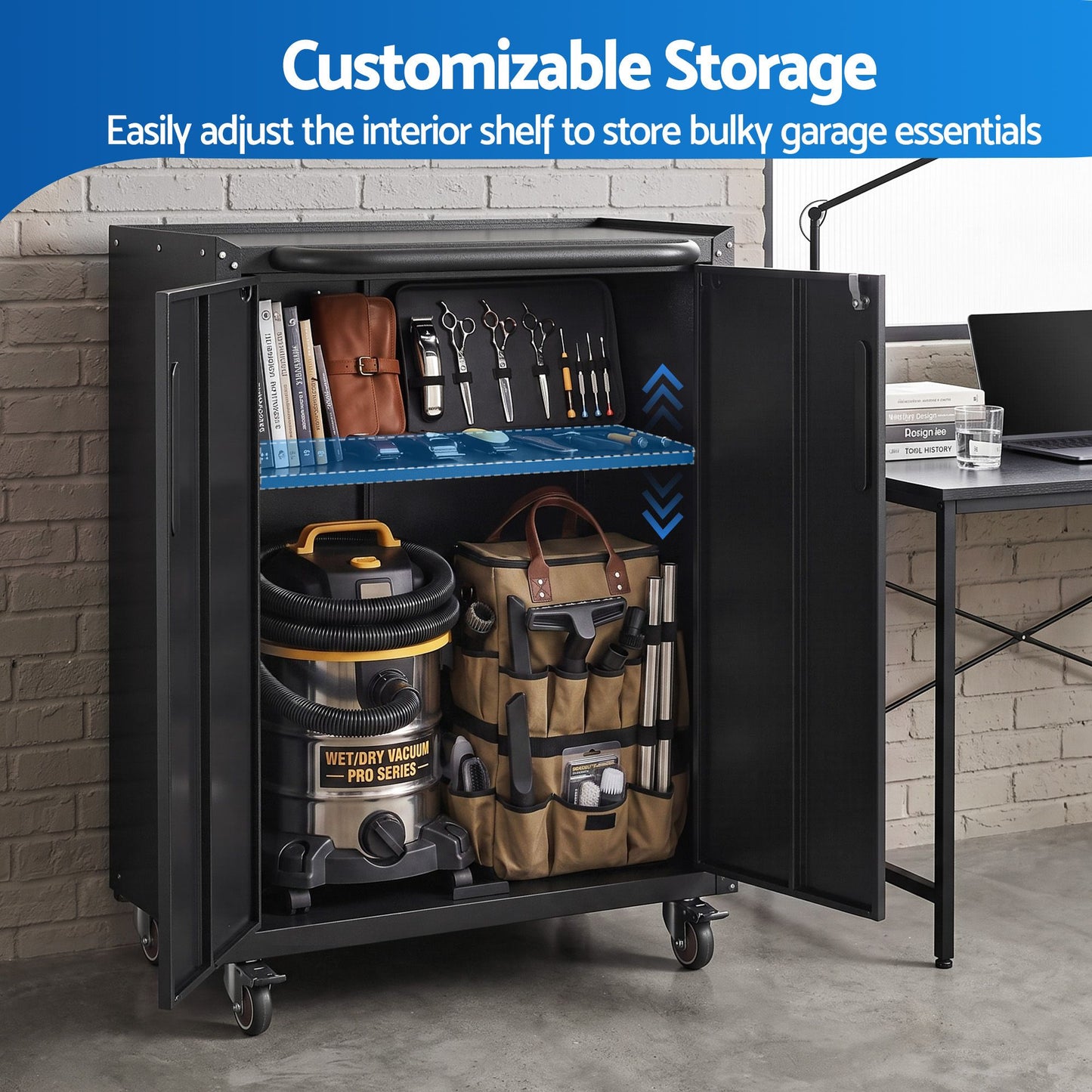 Giantz Rolling Tool Cabinet - Black