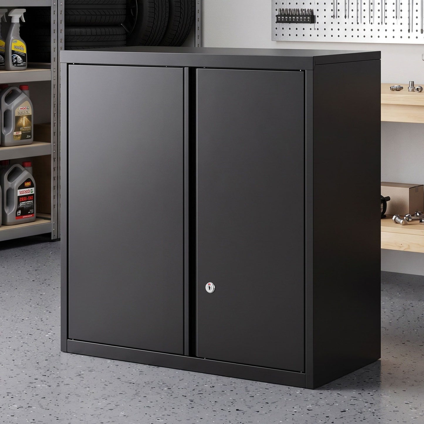 Giantz Wall-Mount Tool Cabinet - Black