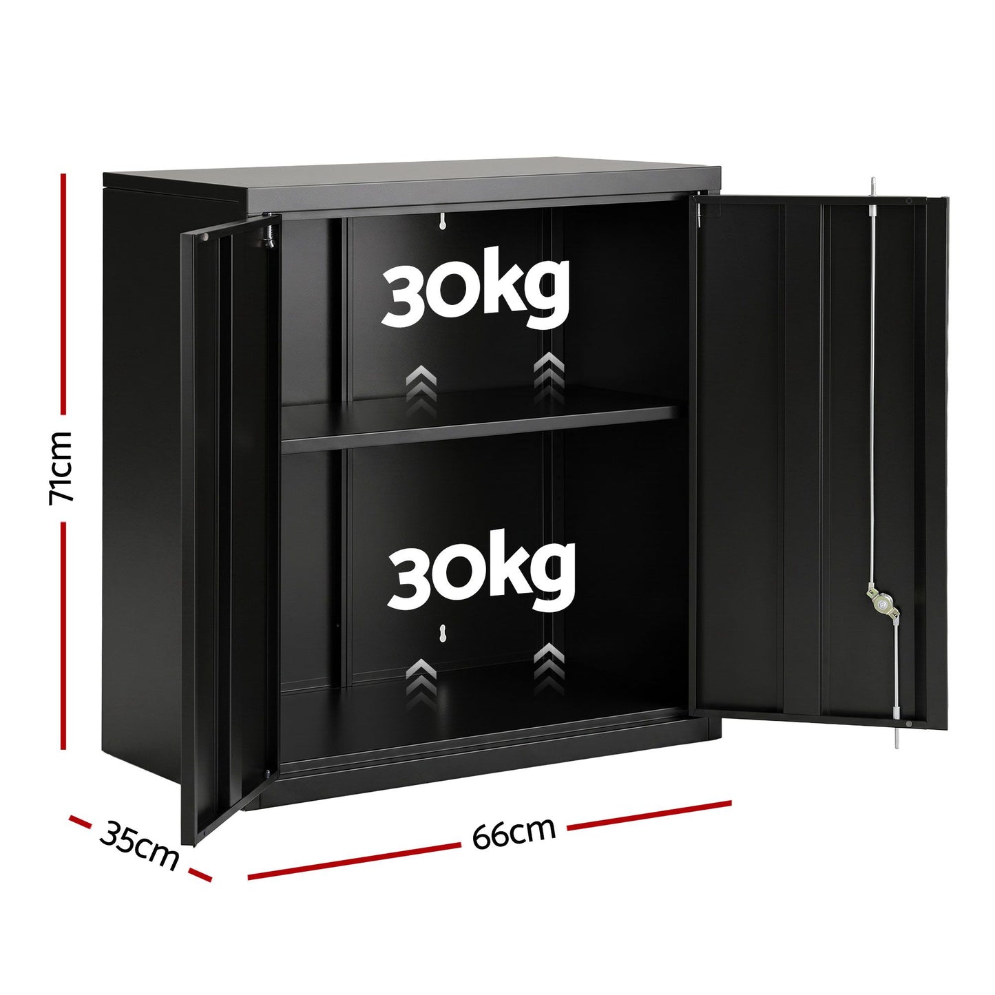 Giantz Wall-Mount Tool Cabinet - Black