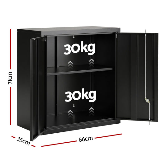 Giantz Wall-Mount Tool Cabinet - Black