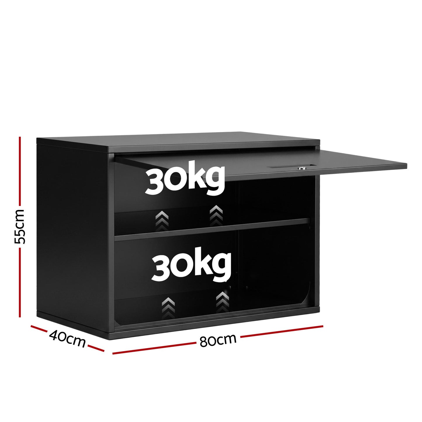 Giantz Overhead Wall-Mount Tool Cabinet - Black