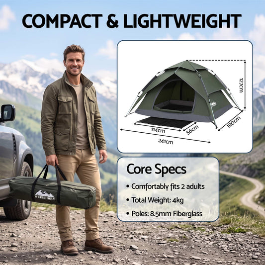 Weisshorn 2-Person Pop-Up Camping Tent