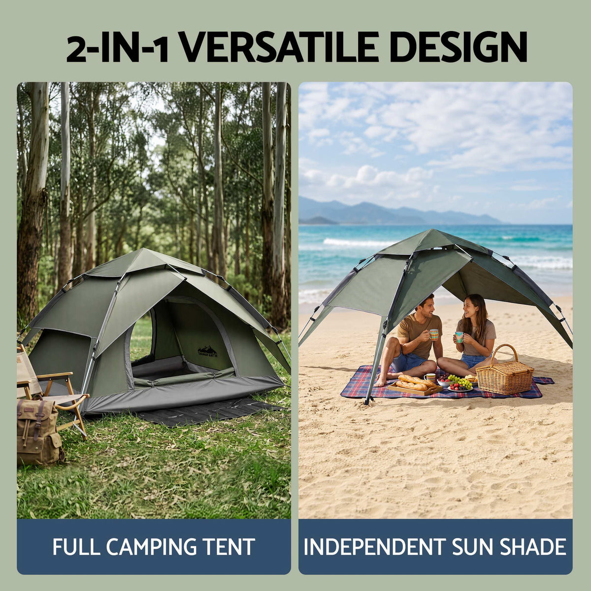 Weisshorn 2-Person Pop-Up Camping Tent