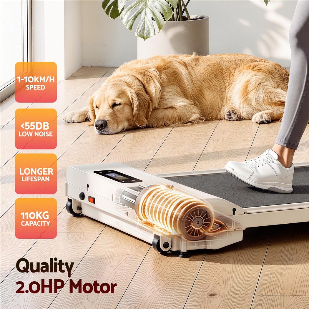 Everfit 3-in-1 Walking Pad Treadmill - Beige