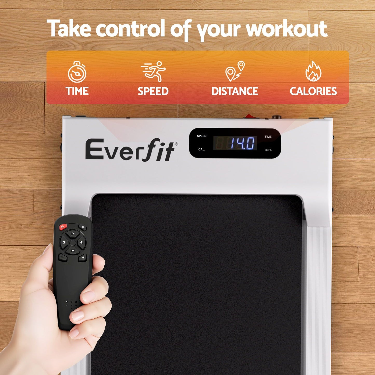 Everfit 3-in-1 Walking Pad Treadmill - White