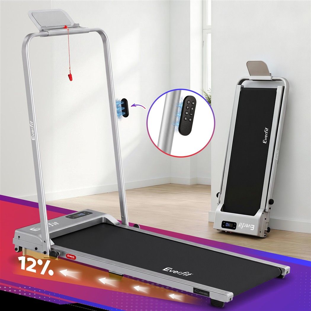 Everfit 3-in-1 Under-Desk Walking Pad Treadmill - Silver