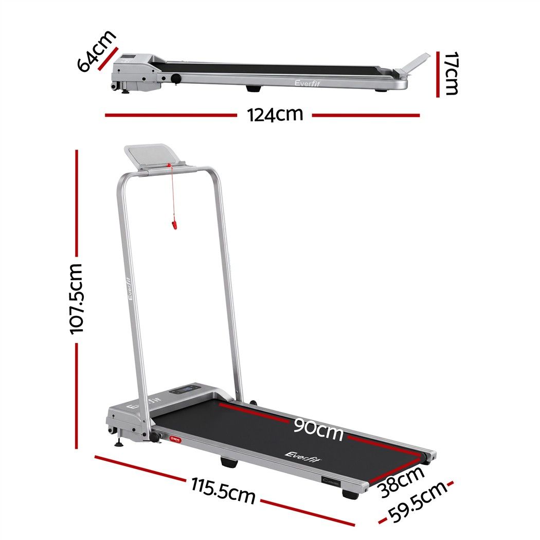 Everfit 3-in-1 Under-Desk Walking Pad Treadmill - Silver