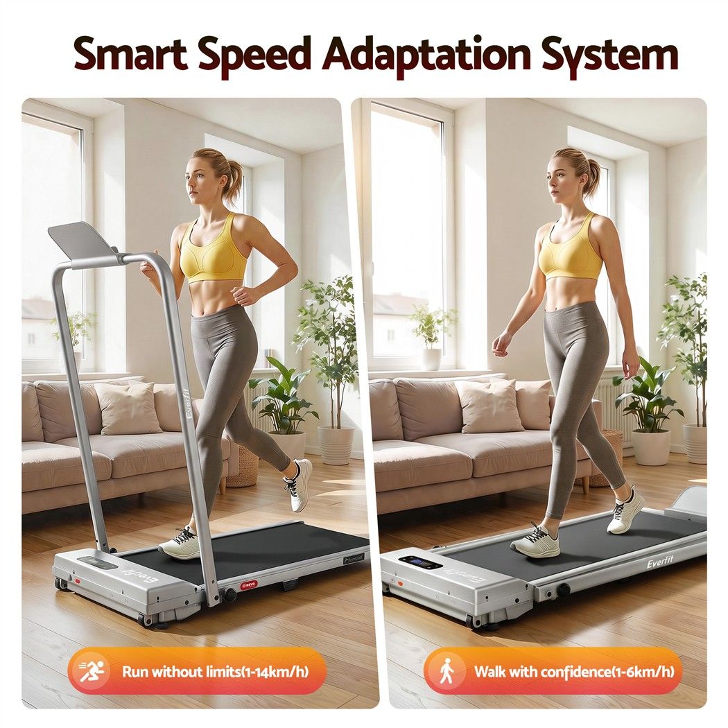 Everfit 3-in-1 Under-Desk Walking Pad Treadmill - Silver