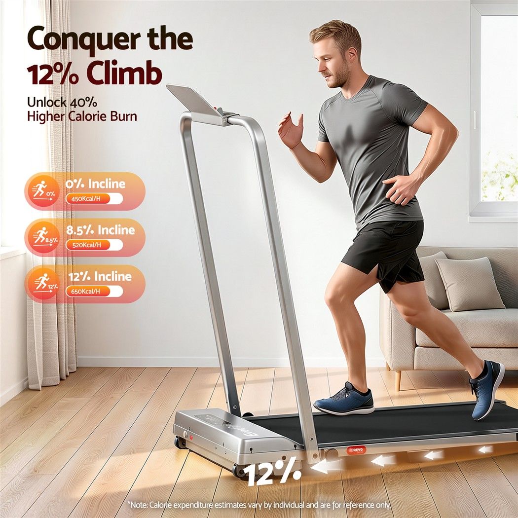 Everfit 3-in-1 Under-Desk Walking Pad Treadmill - Silver