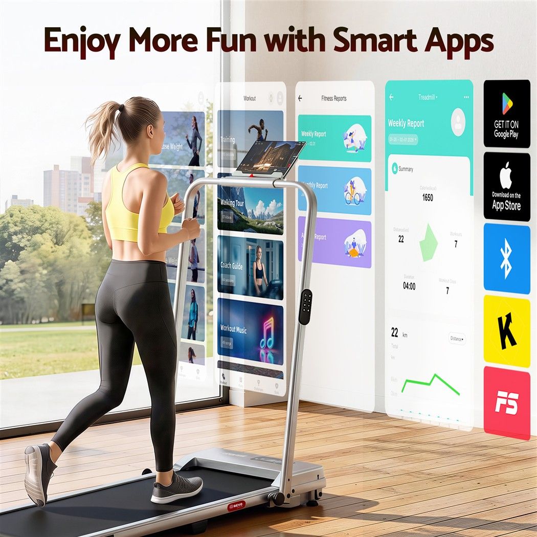 Everfit 3-in-1 Under-Desk Walking Pad Treadmill - Silver