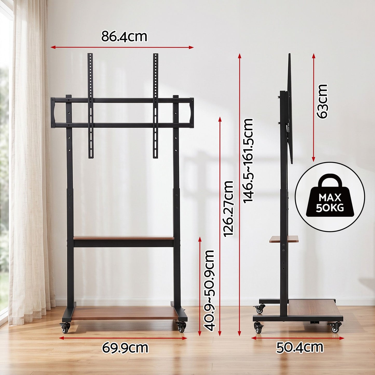 Artiss Mobile TV Stand - 40-100 Inch