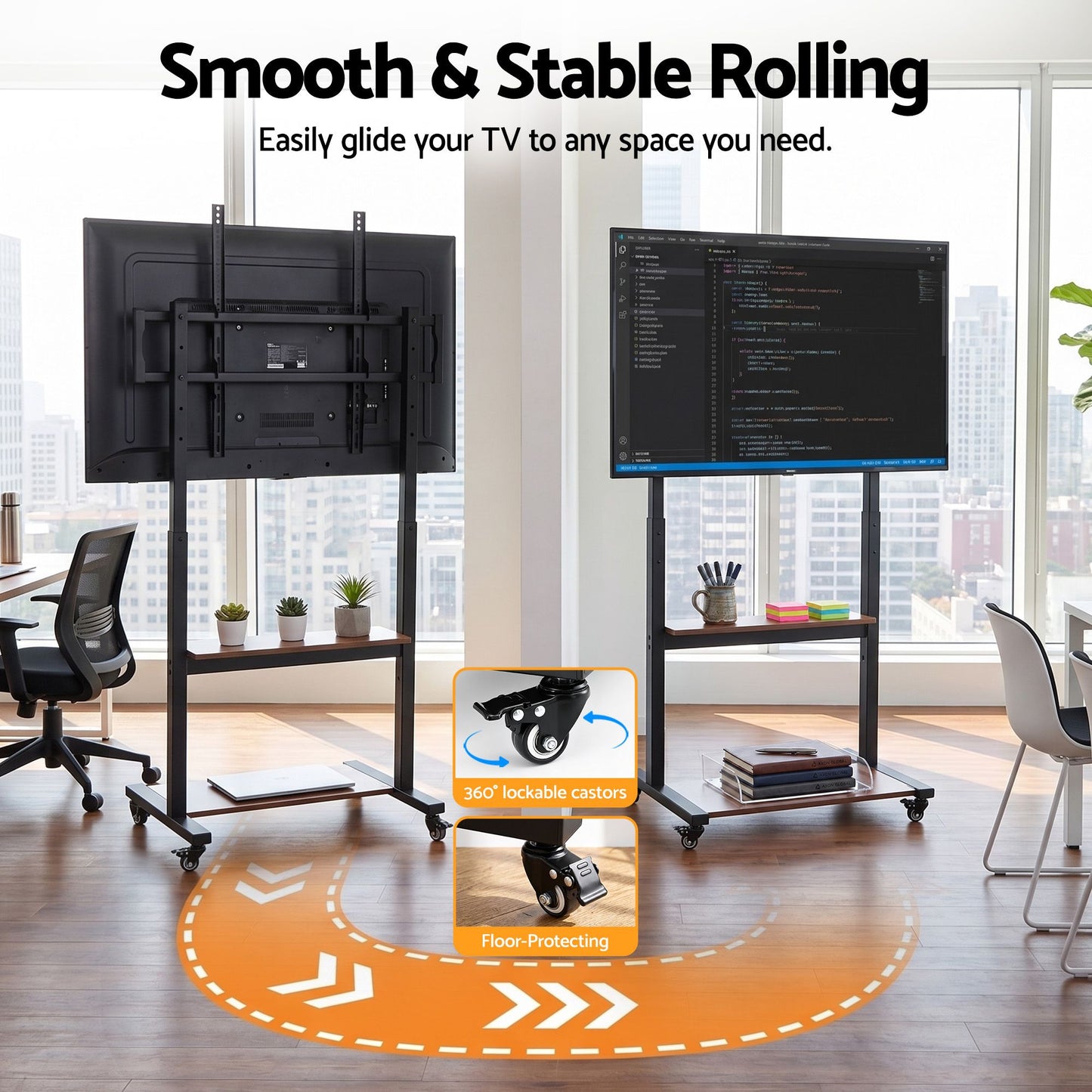 Artiss Mobile TV Stand - 40-100 Inch