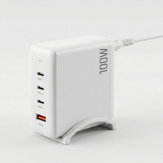 Devanti 100W 4-Port GaN USB C Desktop Charger White