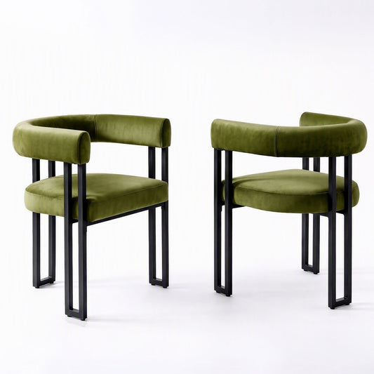 Artiss Velvet Dining Chairs - 2 Pack - Green