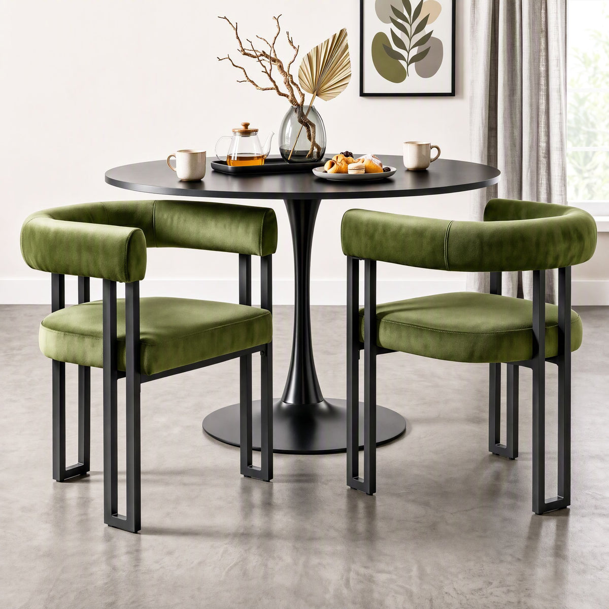 Artiss Velvet Dining Chairs - 2 Pack - Green