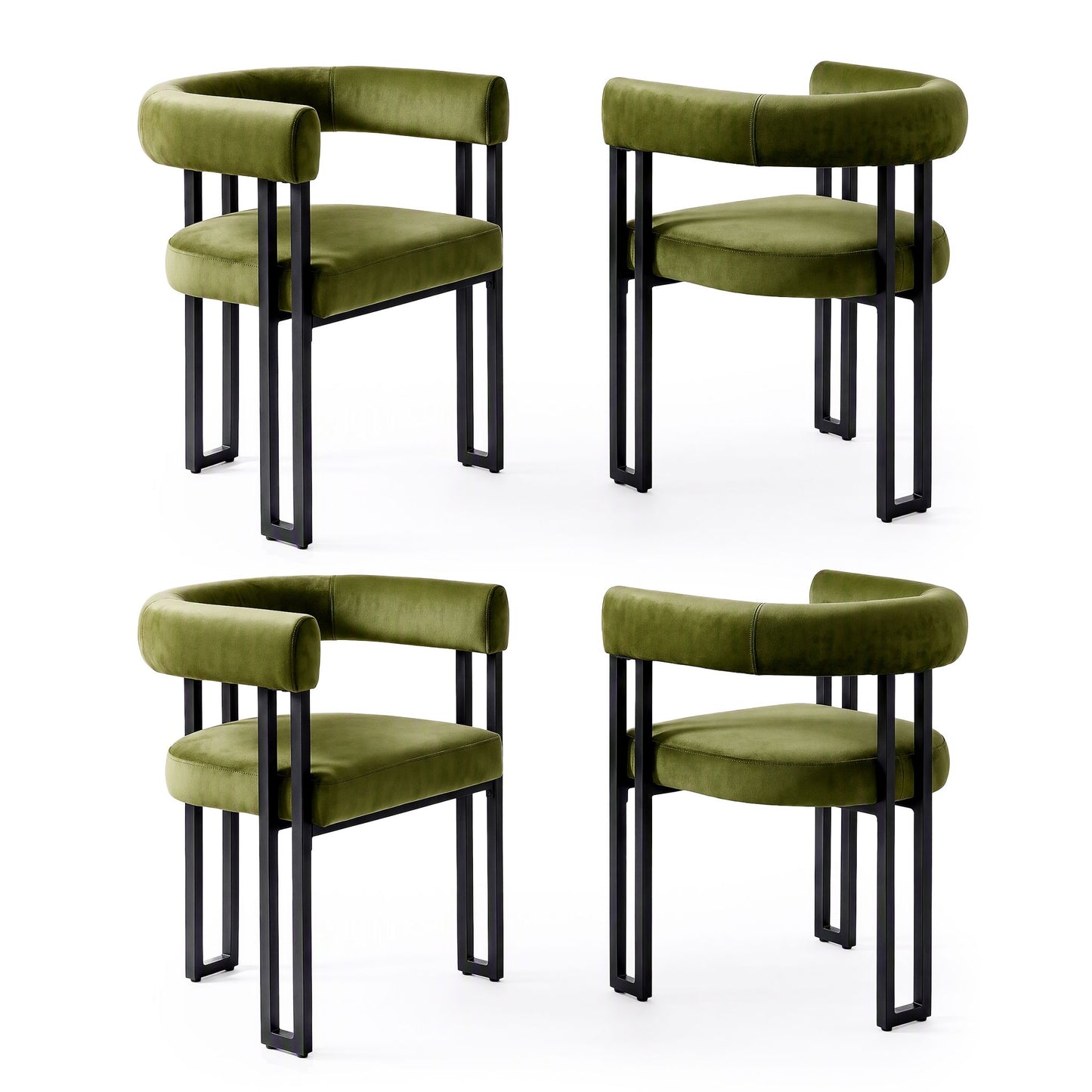 Artiss Velvet Dining Chairs - 4 Pack - Green