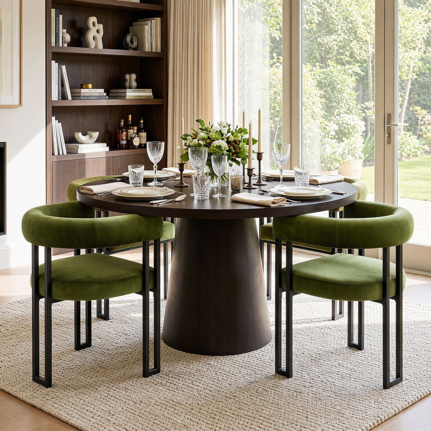 Artiss Velvet Dining Chairs - 4 Pack - Green