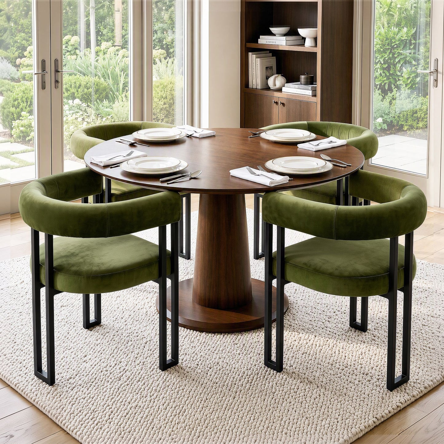 Artiss Velvet Dining Chairs - 4 Pack - Green