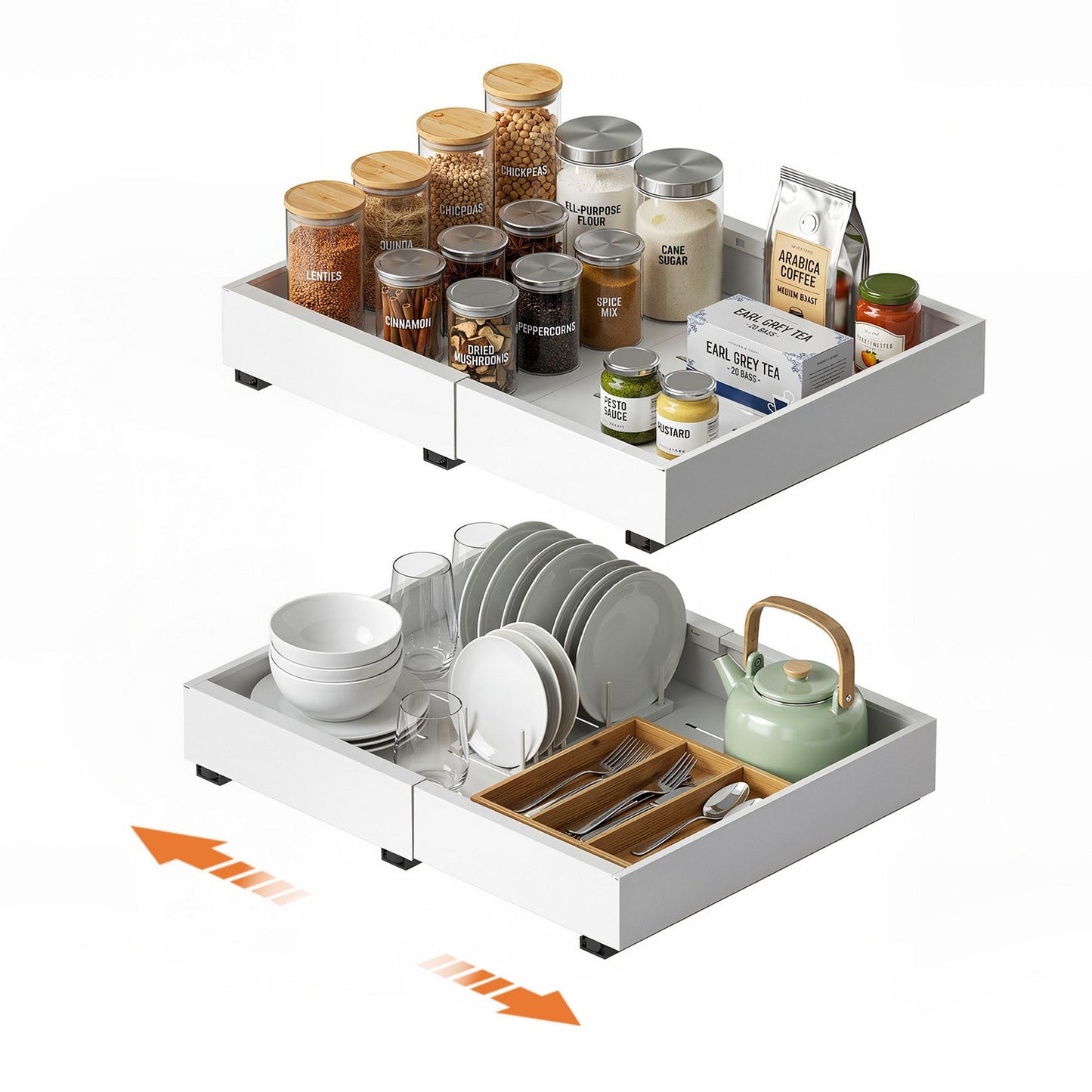 Artiss Pull-Out Cabinet Organiser - 2 Pack