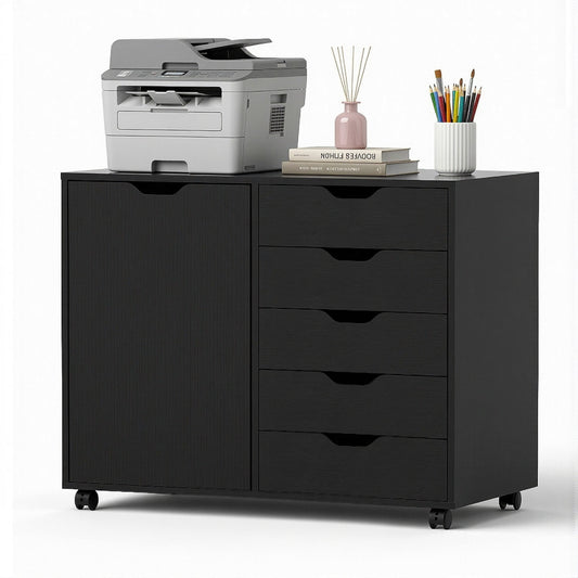 Artiss Mobile Filing Cabinet - 5 Drawer