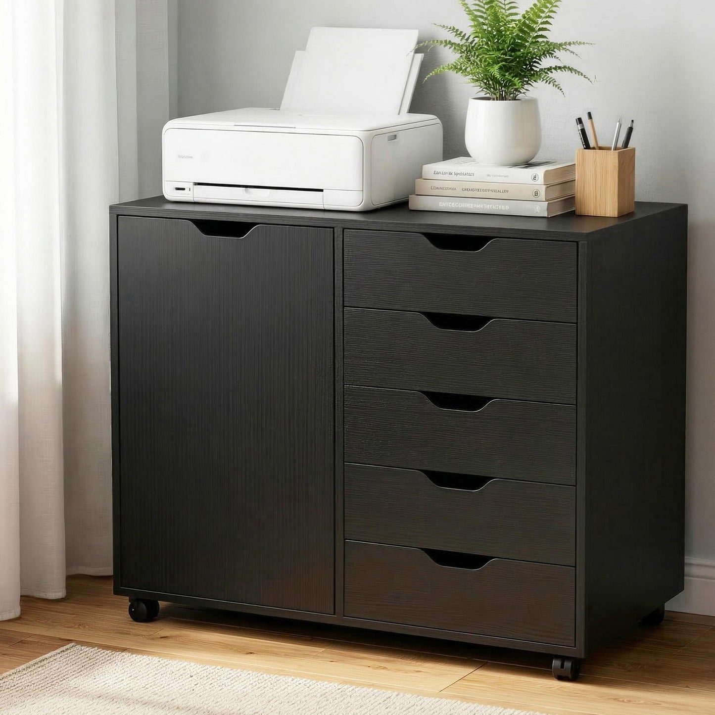 Artiss Mobile Filing Cabinet - 5 Drawer