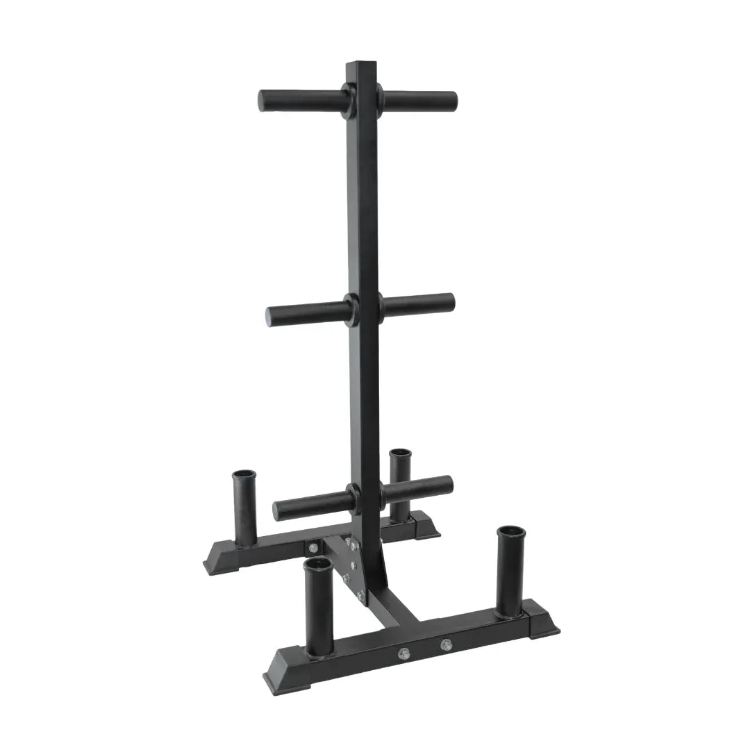 Weight Plate Tree Rack with 150kg Bumper Plate Set