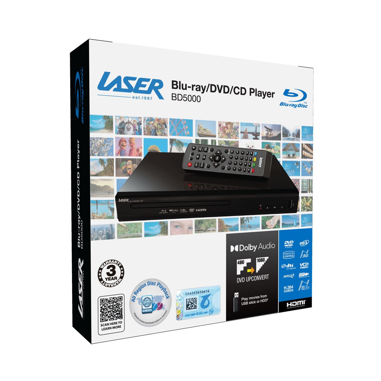 Laser Blu-Ray Player - Multi Region