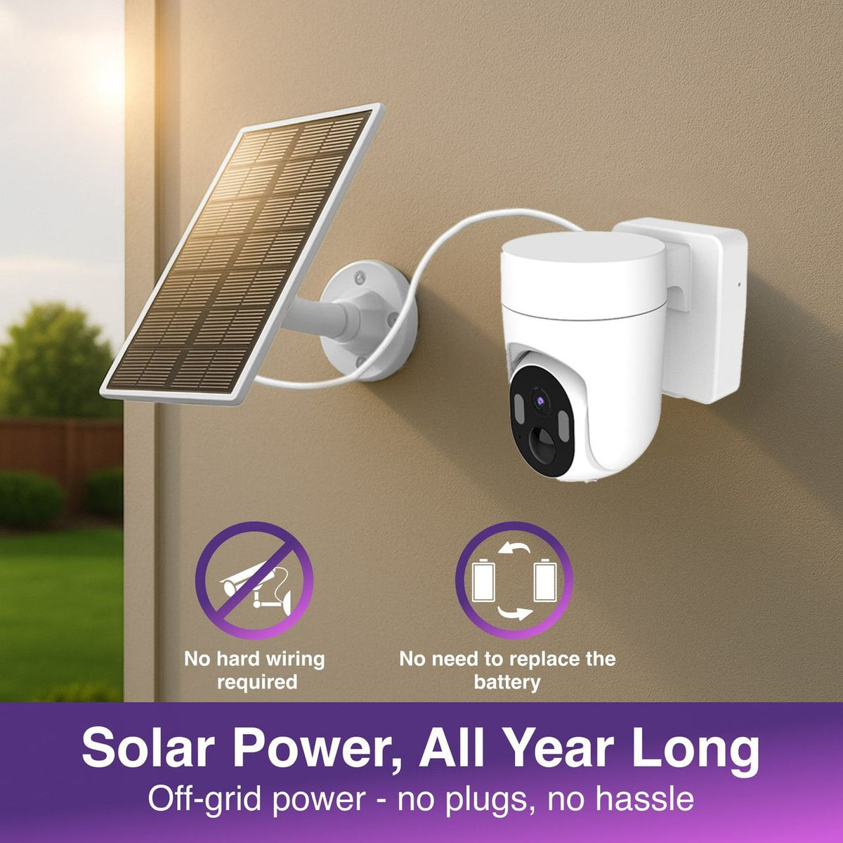 Connect Outdoor 2K Camera with Solar Panel