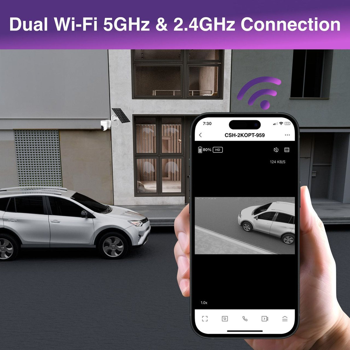 Connect Outdoor 2K Camera with Solar Panel