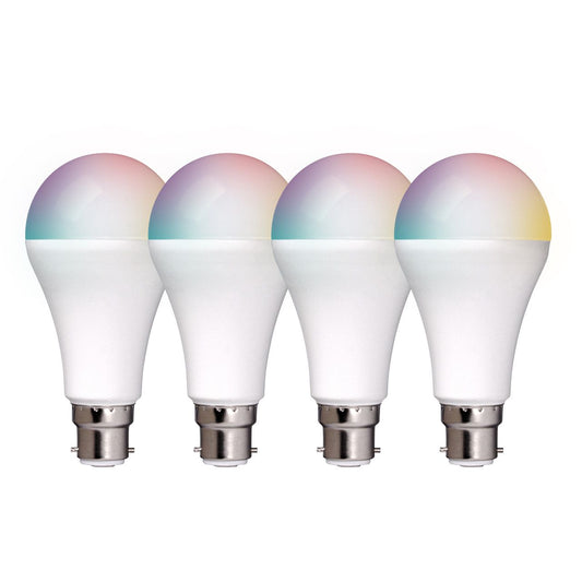 Connect Smart 4-Pack B22 RGB LED Light Bulbs