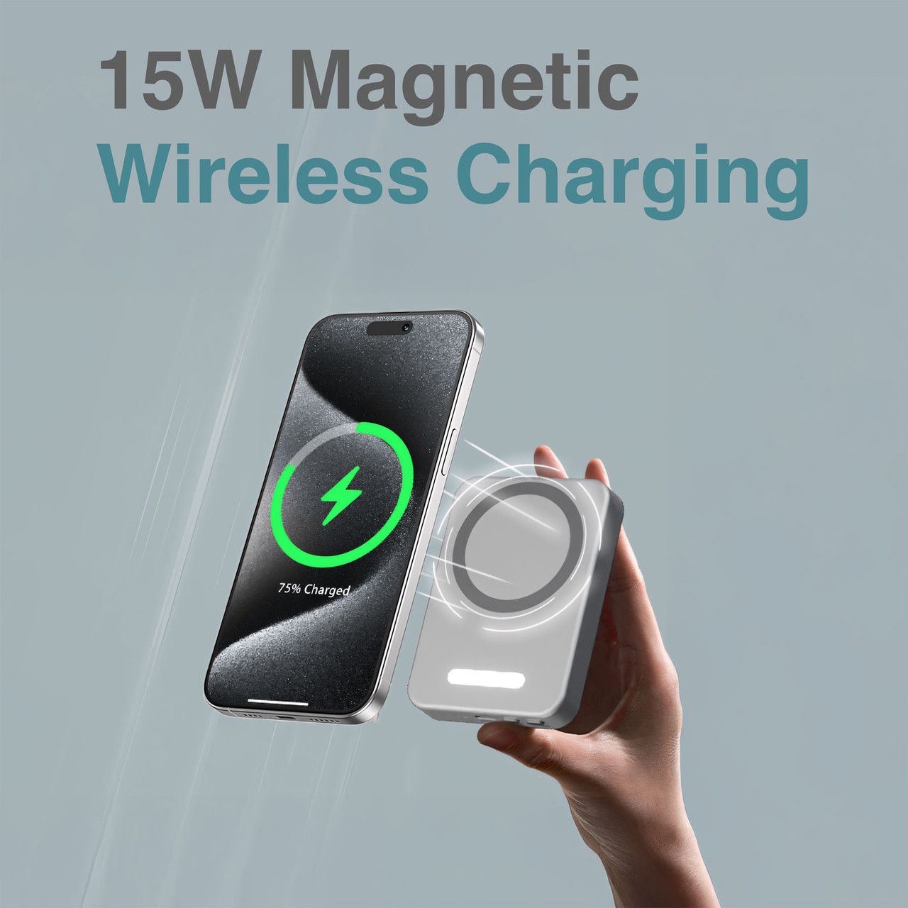 Laser ChargeCore 5000mAh Selfie Power Bank - White