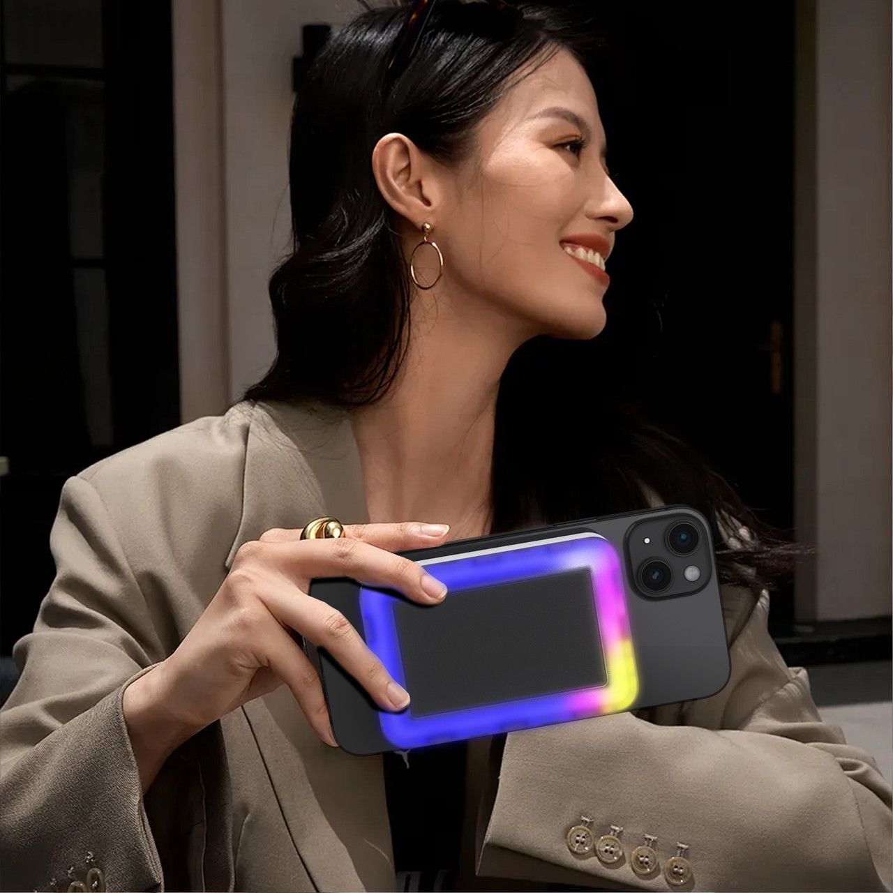 Laser ChargeCore 5000mAh Selfie Power Bank - White