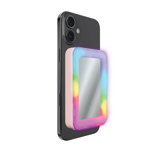 Laser 5000mAh Magnetic Power Bank with Mirror Light - Pink
