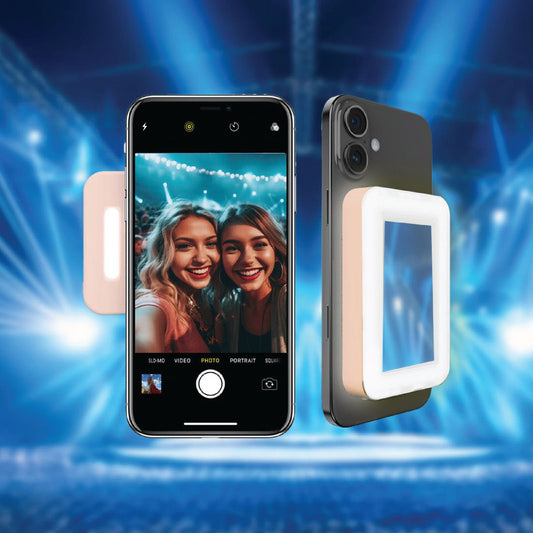 Laser 5000mAh Magnetic Power Bank with Mirror Light - Pink