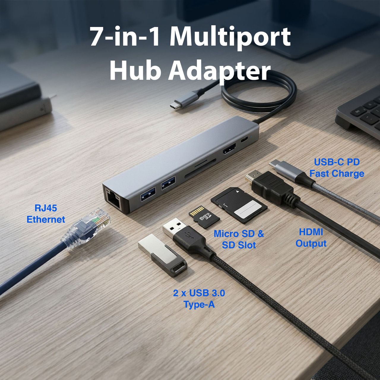 Laser USB-C 7 Port Hub