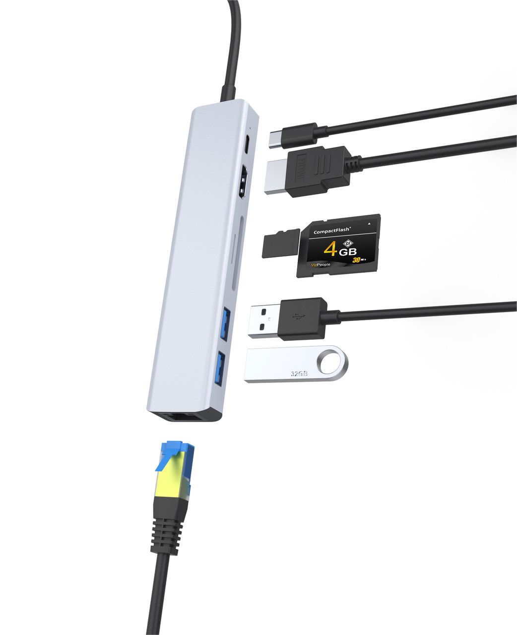 Laser USB-C 7 Port Hub