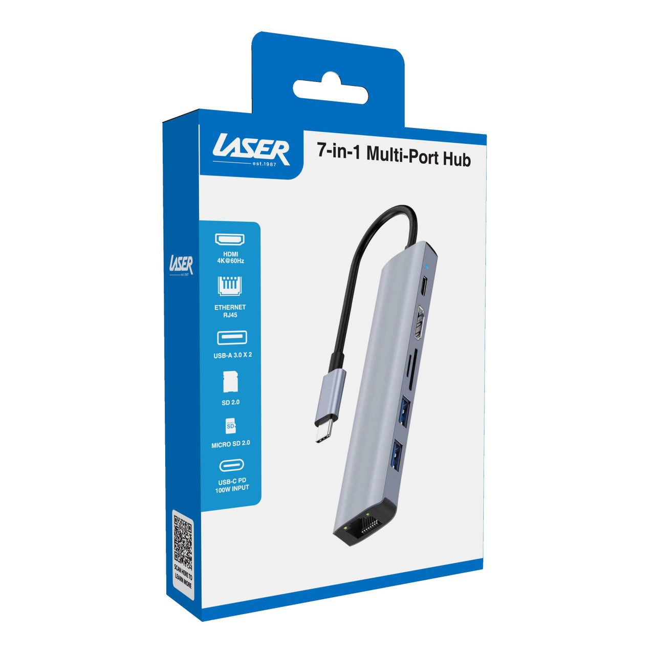 Laser USB-C 7 Port Hub